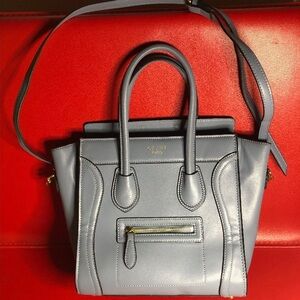 Fashion micro luggage medium tote blue